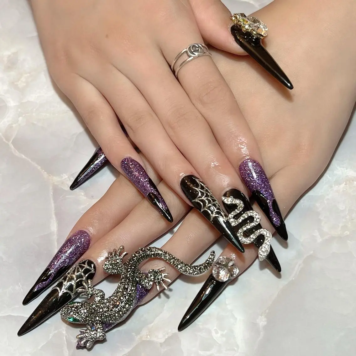 とにかく派手に❗️(12:00~18:00)💅スカルプ/長さだし/パーツゴテゴテアート付け放題の写真