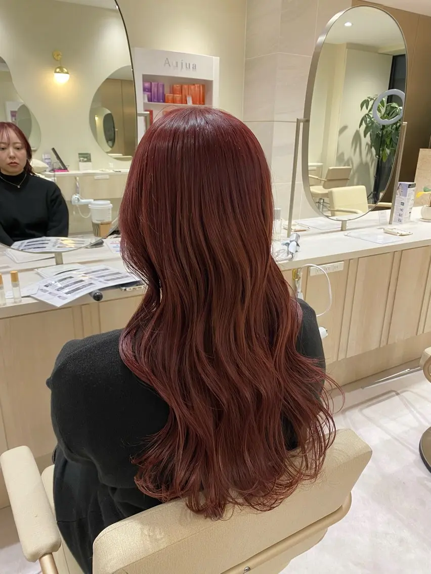 ロング カラー ブリーチ ブラウンカラー ダブルカラー ブリーチなしカラー ピンクカラー カット ヘアカラー 透明感カラー🌿 グレージュ🐺陽介のヘアスタイル