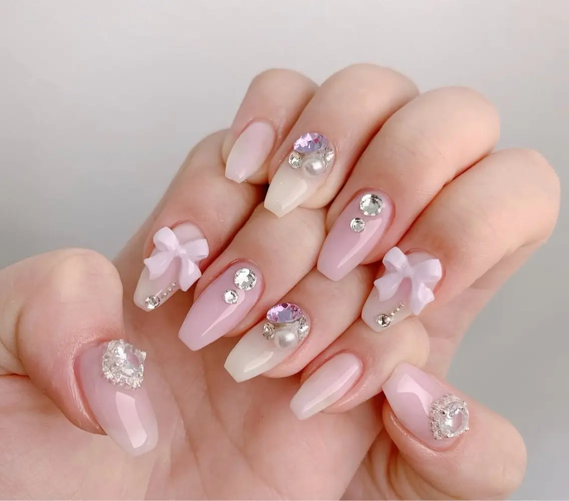 ネイル 韓国ネイル 持ち込み ニュアンスネイル ネイルチップ ハンドネイル TABI ANA.CHUOのネイルデザイン