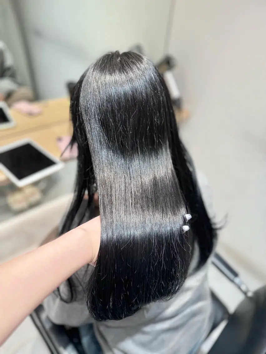 ロング カラー 縮毛矯正 カット トリートメント ヘッドスパ ツヤ髪/透け感ヘア 💎Nokaのヘアスタイル