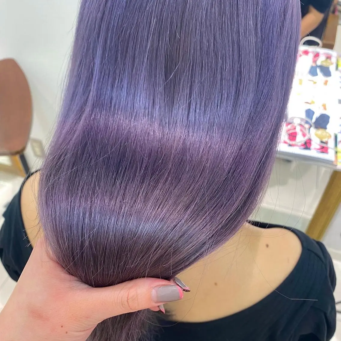 ロング カラー ヘアカラー トリートメント 透明感カラー 古山 結季🌙🖤のヘアスタイル