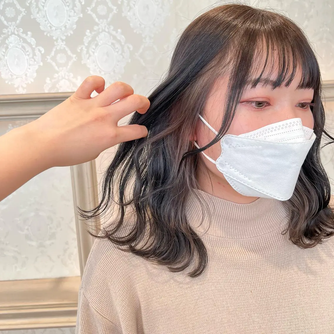 セミロング カラー イヤリングカラー 🌷川崎/ボブ/ アレンジ/コトネ🌷のヘアスタイル