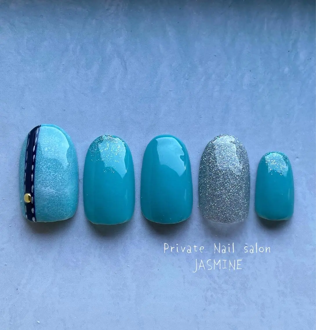 ネイル 夏ネイル ハンドネイル Nail salon JASMINEのネイルデザイン