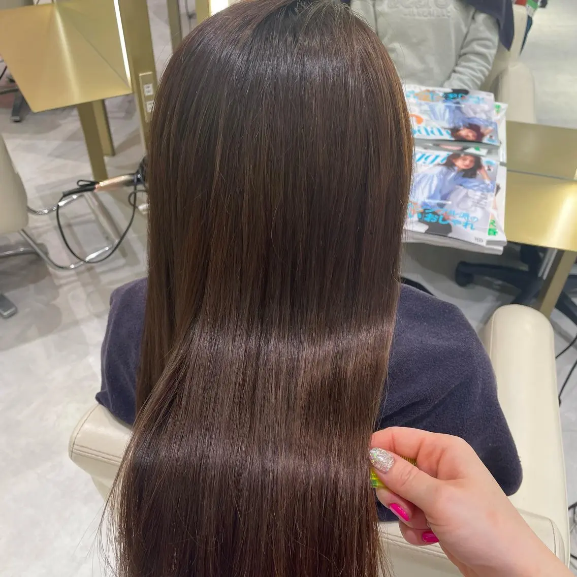 セミロング パーマモデル募集🌈 森脇帆南のヘアスタイル