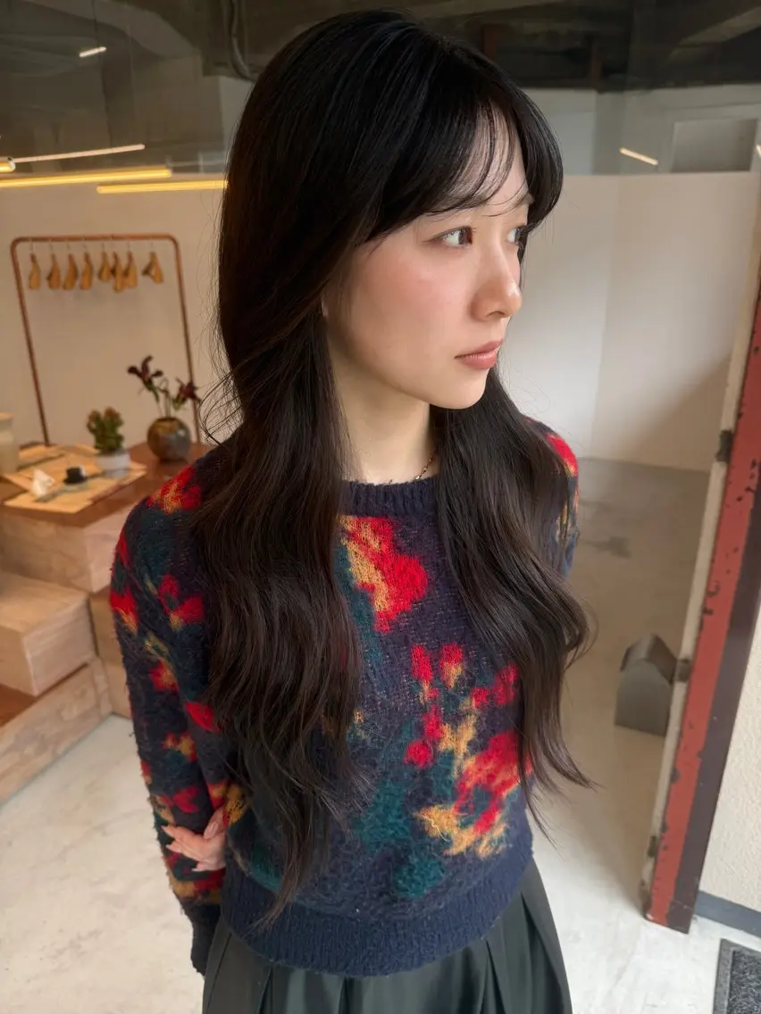 ロング カット ヘアカラー fubuki🪷 似合わせカットカラーのヘアスタイル