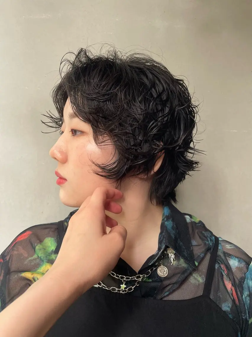 ショート パーマ 長島 舞のヘアスタイル