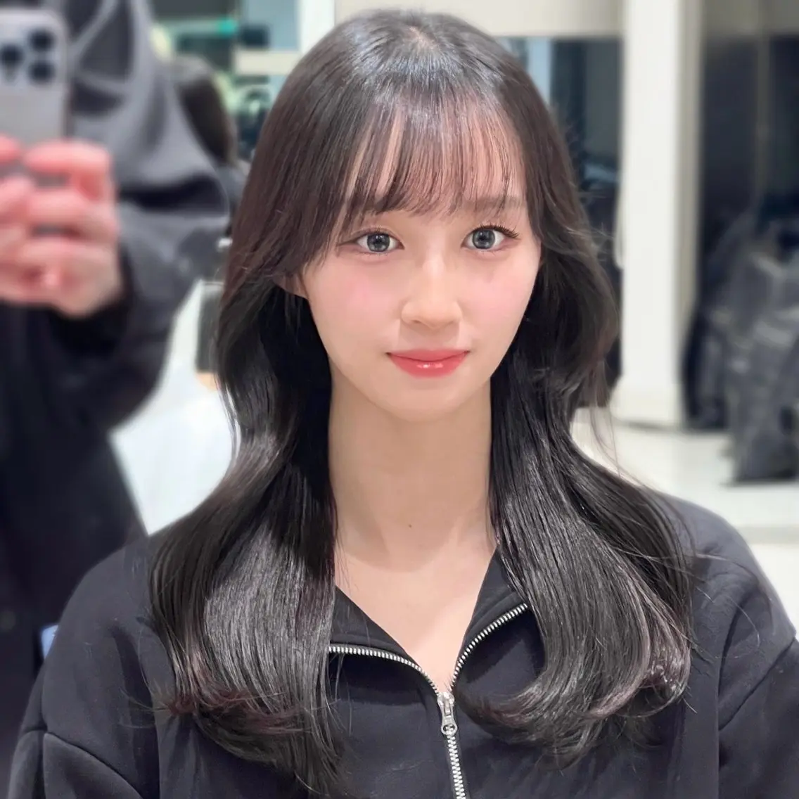 セミロング カラー くびれヘア 韓国風ヘア 髪質改善/韓国ヘア 顔まわり特化yutoのヘアスタイル
