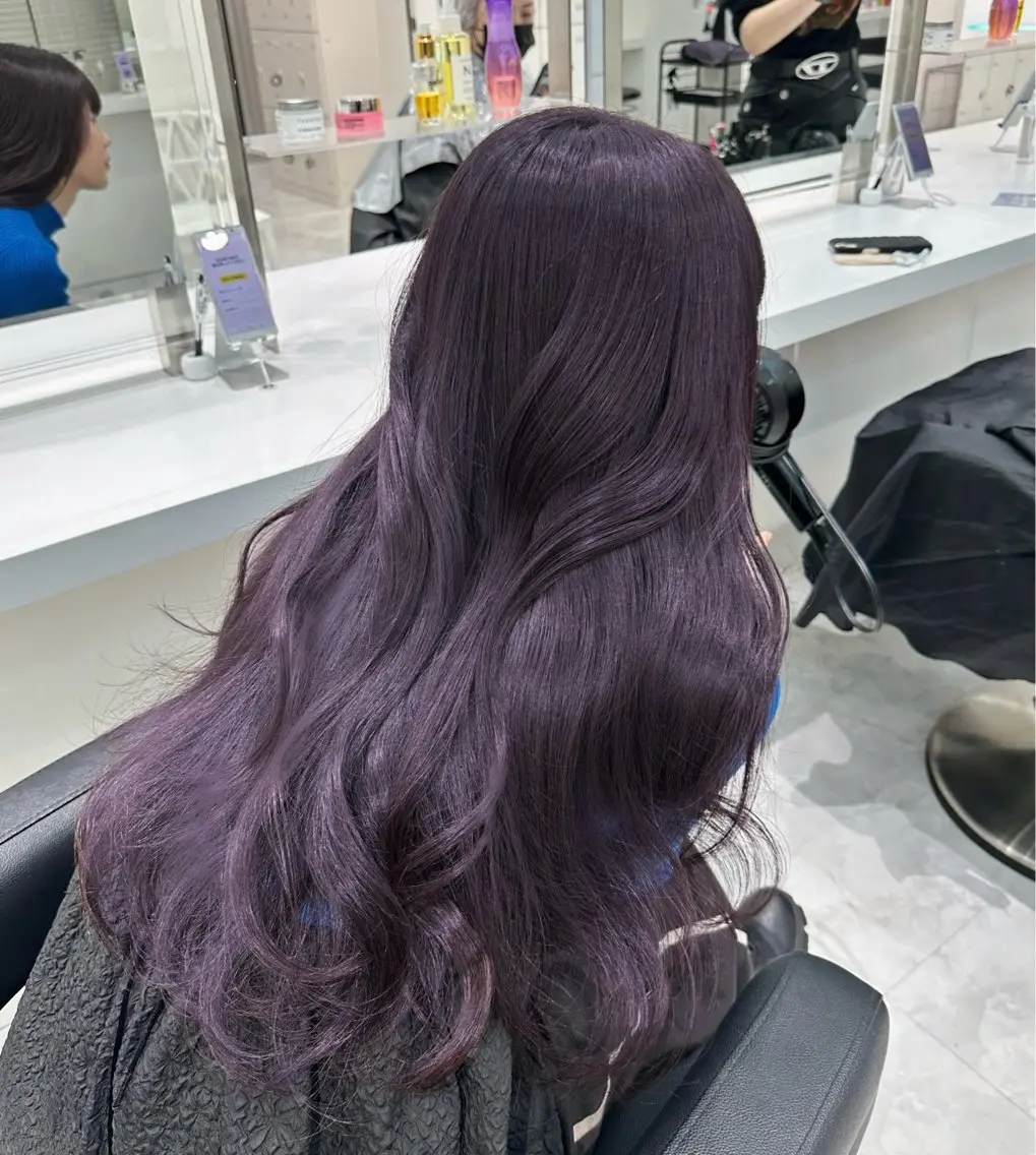 ロング カラー ヘアカラー トリートメント ヘッドスパ ヘアセット ♡上品韓国髪♡ブラ ウン/SAYATOのヘアスタイル