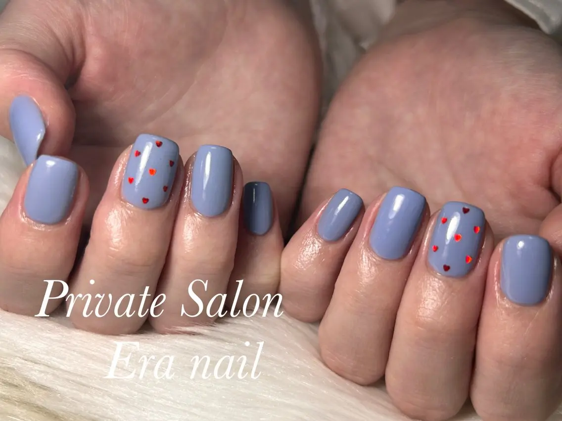 ネイル ハート ホログラムネイル ハンドネイル Era nailのネイルデザイン