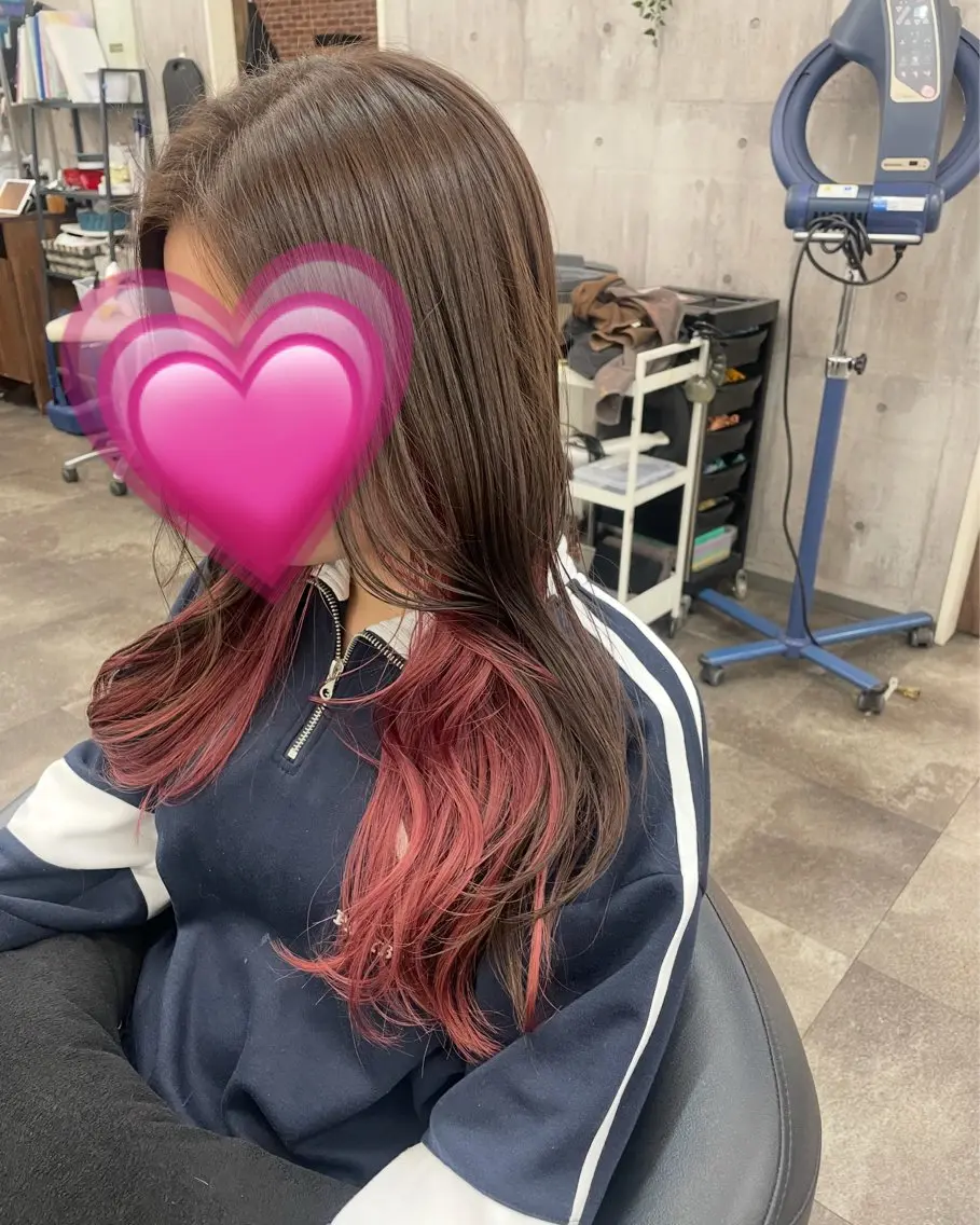 ロング カラー 縮毛矯正 艶カラー/ Lua店 れいあのヘアスタイル