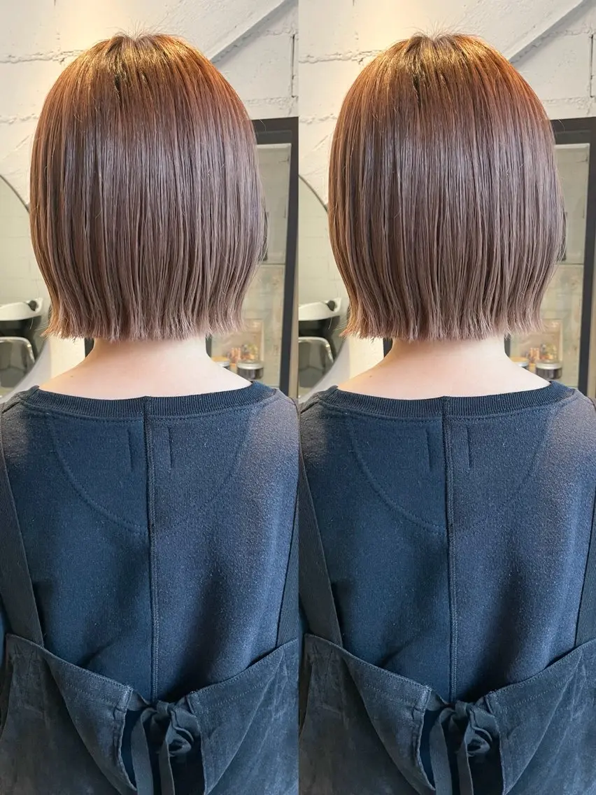 ショート 切りっぱなしボブ ボブ mua 鳳のヘアスタイル