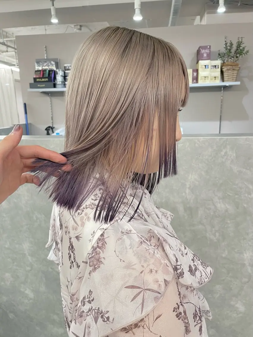 ミディアム カラー カット ヘアカラー トリートメント 艶髪/透明感カラー tawadaのヘアスタイル