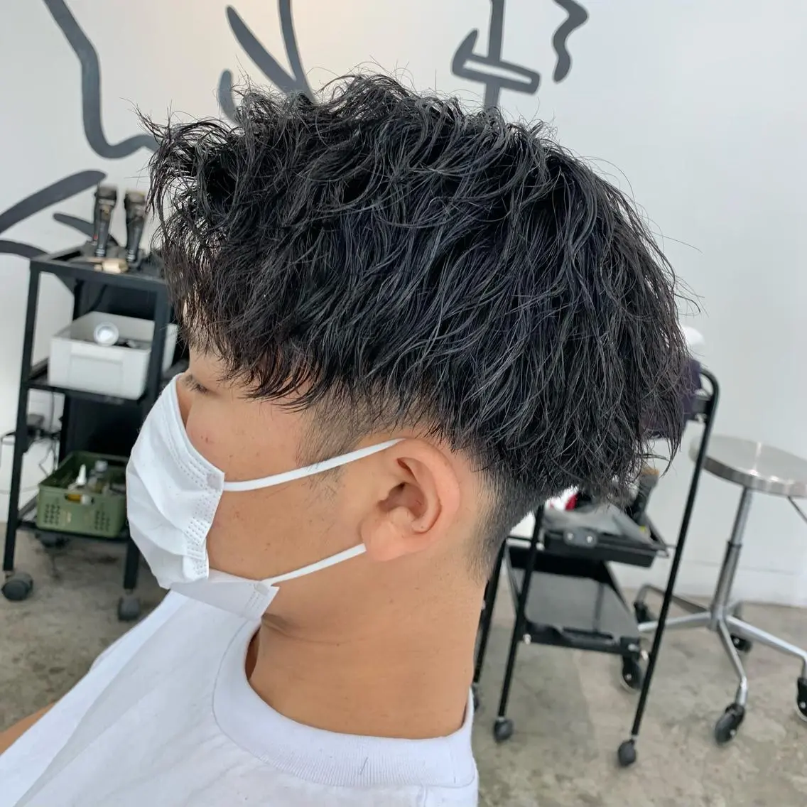 ショート パーマ メンズ カット パーマ メンズ特化美容師/ 藤戸 椋のヘアスタイル