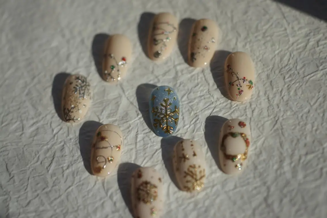 ネイル 冬ネイル クリスマス nails muu まゆのネイルデザイン