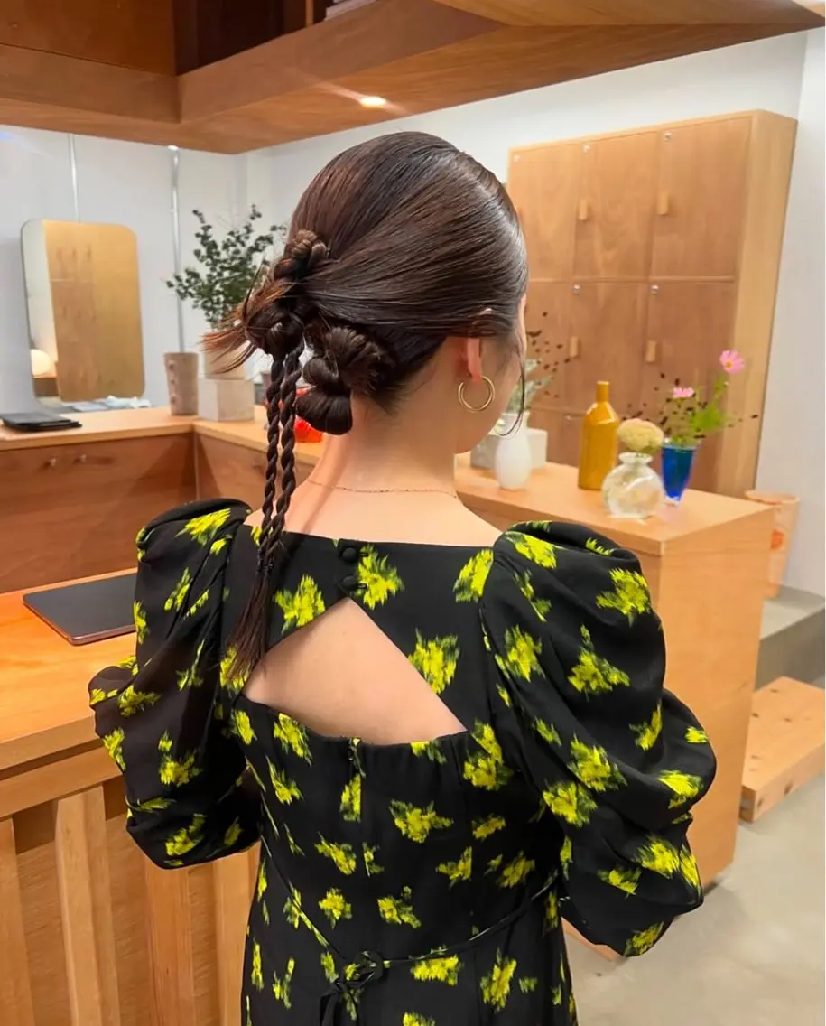 ミディアム カラー ヘアアレンジ ヘアカラー 坂本 圭太朗のヘアスタイル