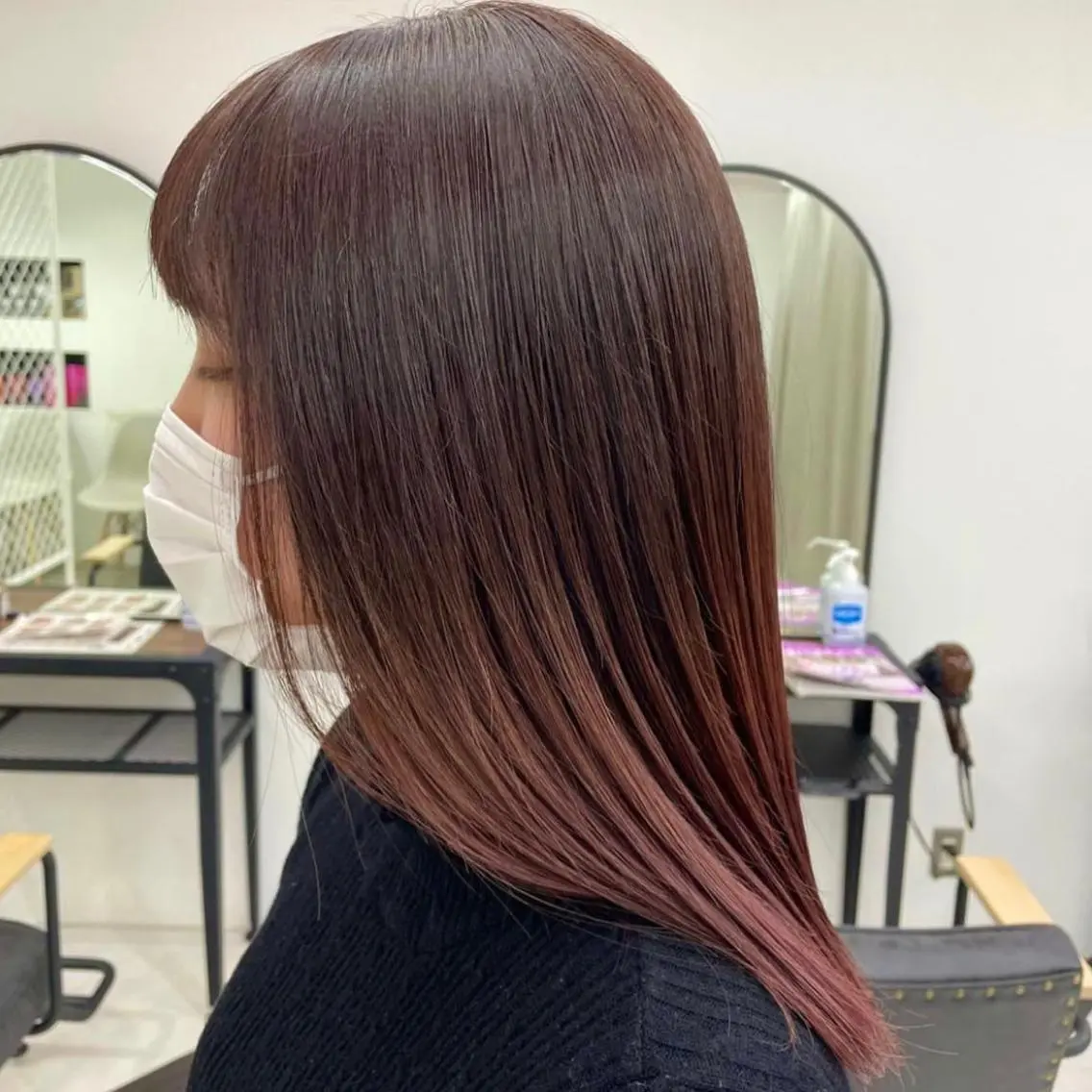 セミロング カラー パーマ ヘアアレンジ メンズ キッズ ネイル マツエク・マツパ アイブロウ mona/ ストレートスタイル✨のヘアスタイル