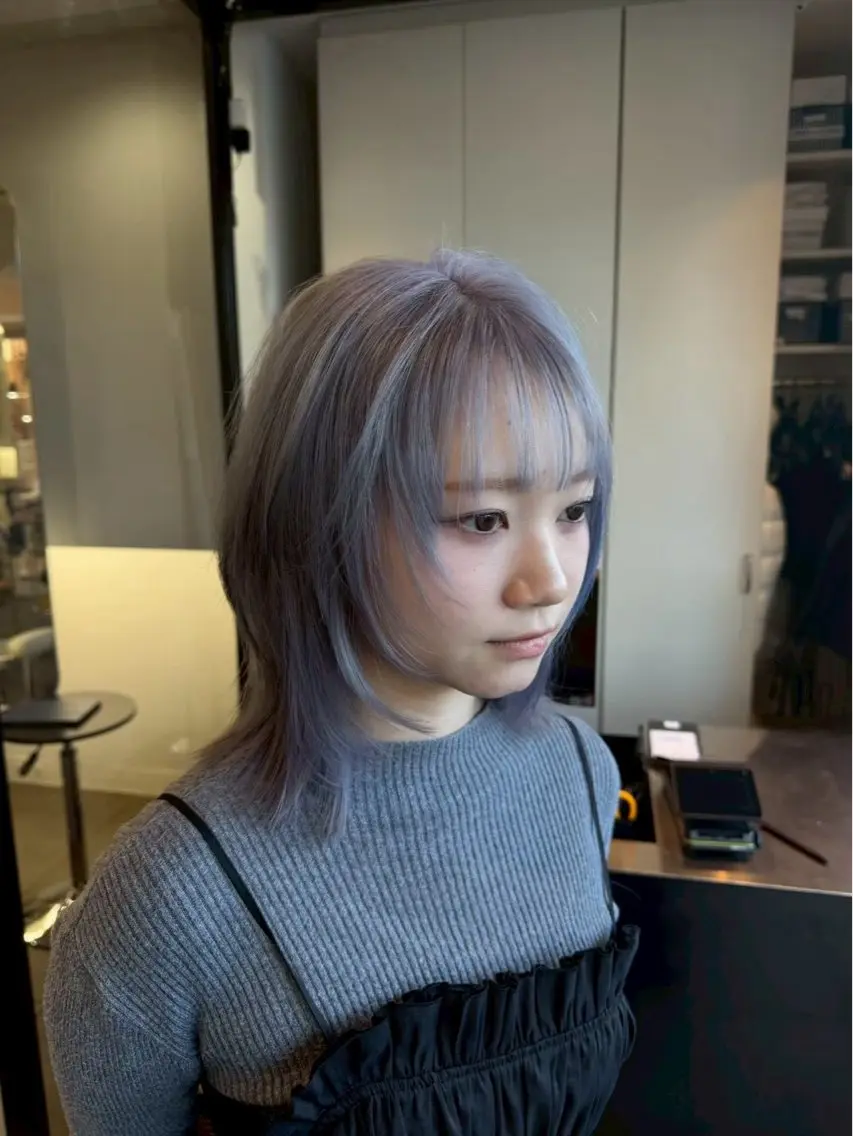 ミディアム カラー カット ヘアカラー ボブ/デザインカラー ✂️ツムギ♡のヘアスタイル