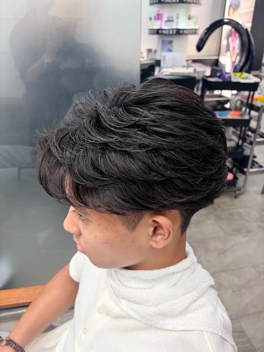 パーマ メンズ フェザーパーマ メンズパーマ ニュアンスパーマ 静岡 / 毛流れ特化 /メンズ特化 /真大のヘアスタイル