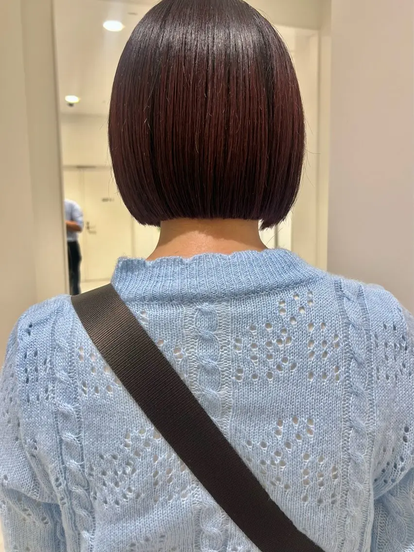 ショート カット ヘアカラー 👔ボブ﹨髪質改善 ストレート🩳ももかのヘアスタイル