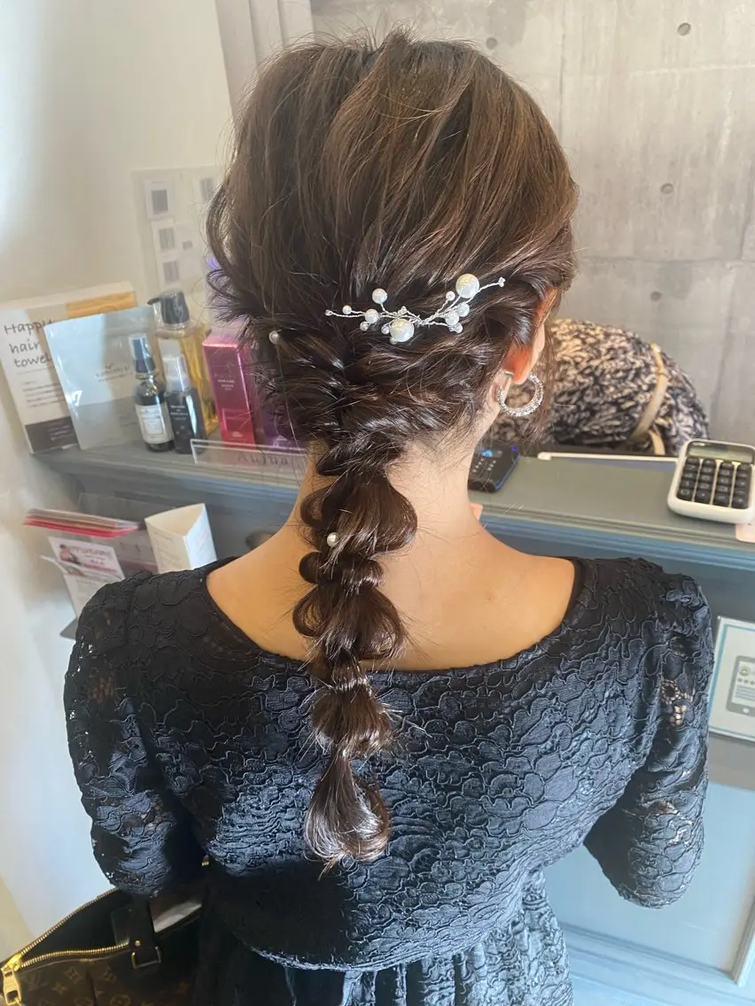 ロング ヘアアレンジ mo moのヘアスタイル