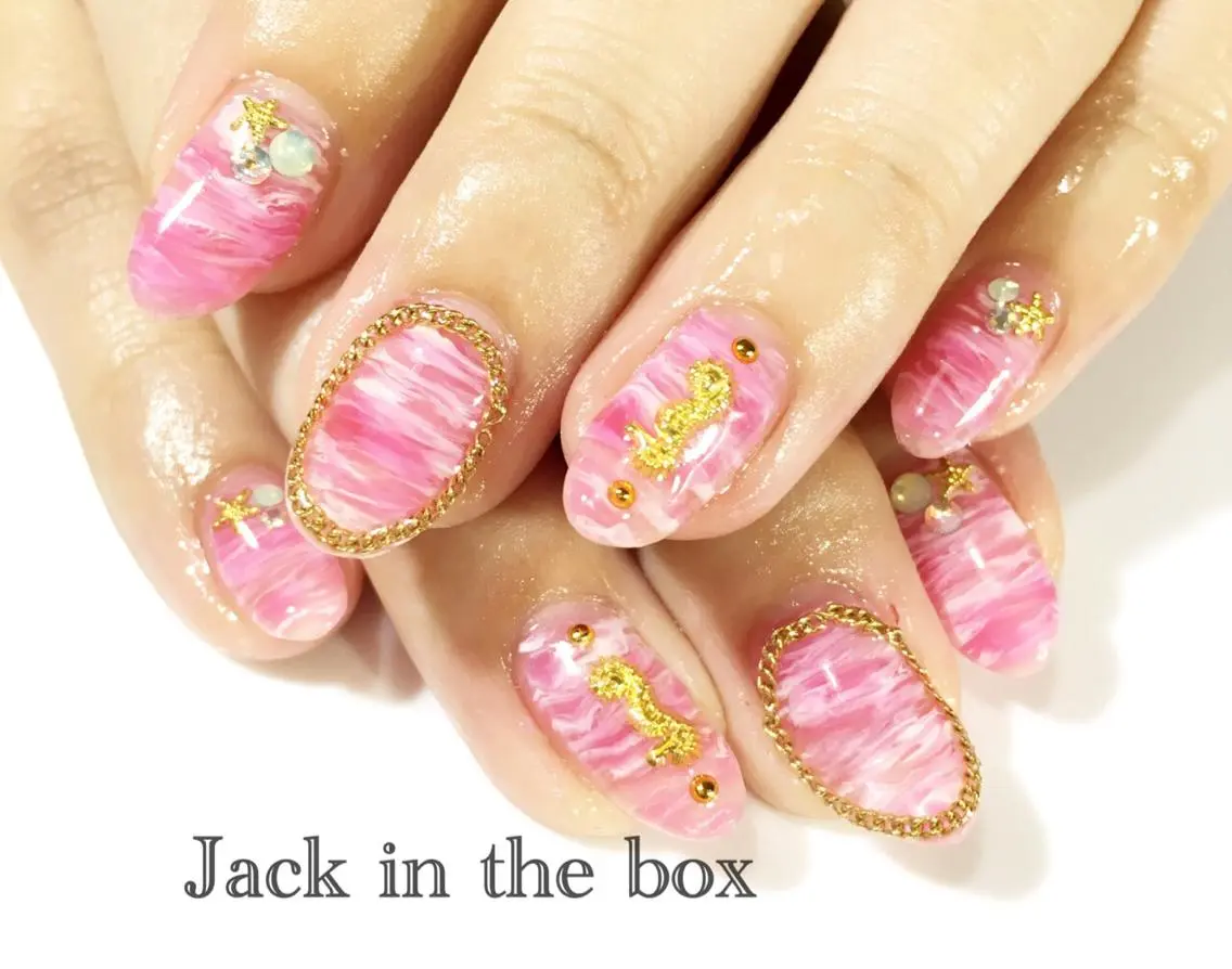 ネイル 大理石ネイル(マーブル) Jack in the boxのネイルデザイン