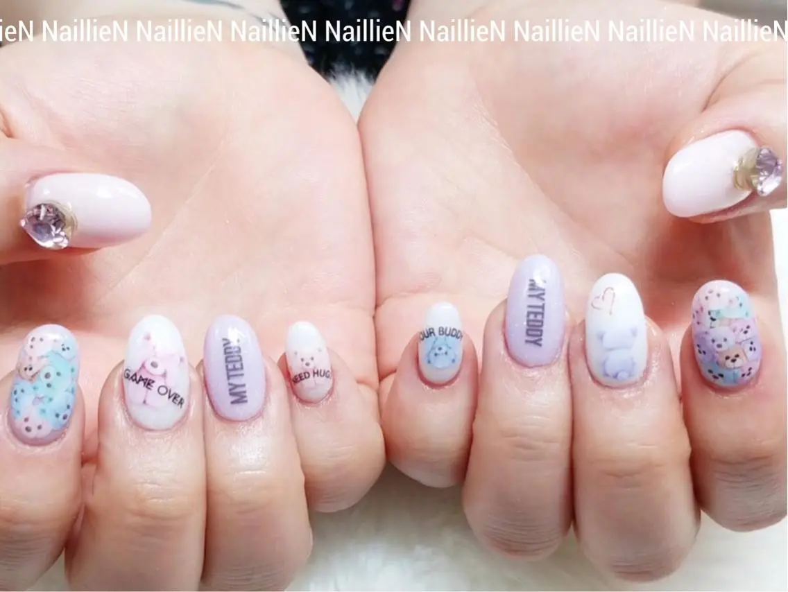 ネイル ハート パステルネイル Nail lieNのネイルデザイン