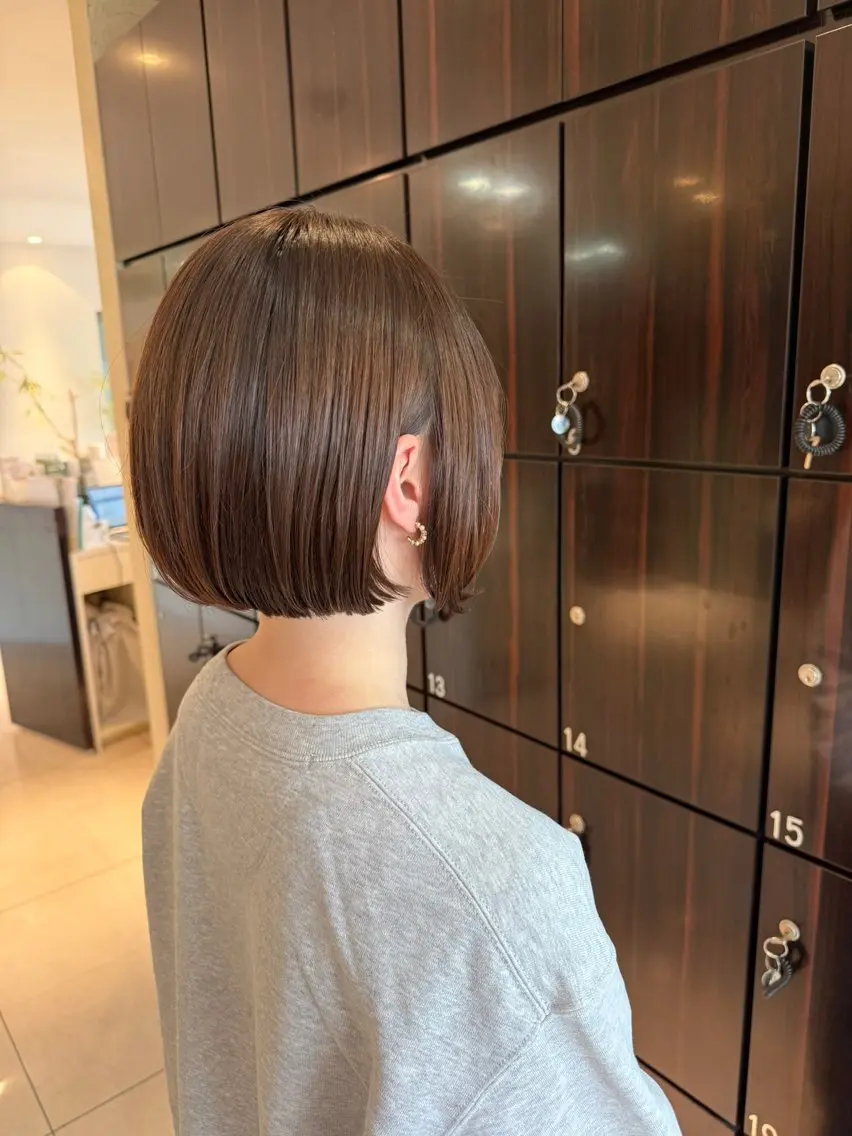 ショート ボブ トリートメント カット ヘアカラー トリートメント レナークアリア 梅津美憂のヘアスタイル
