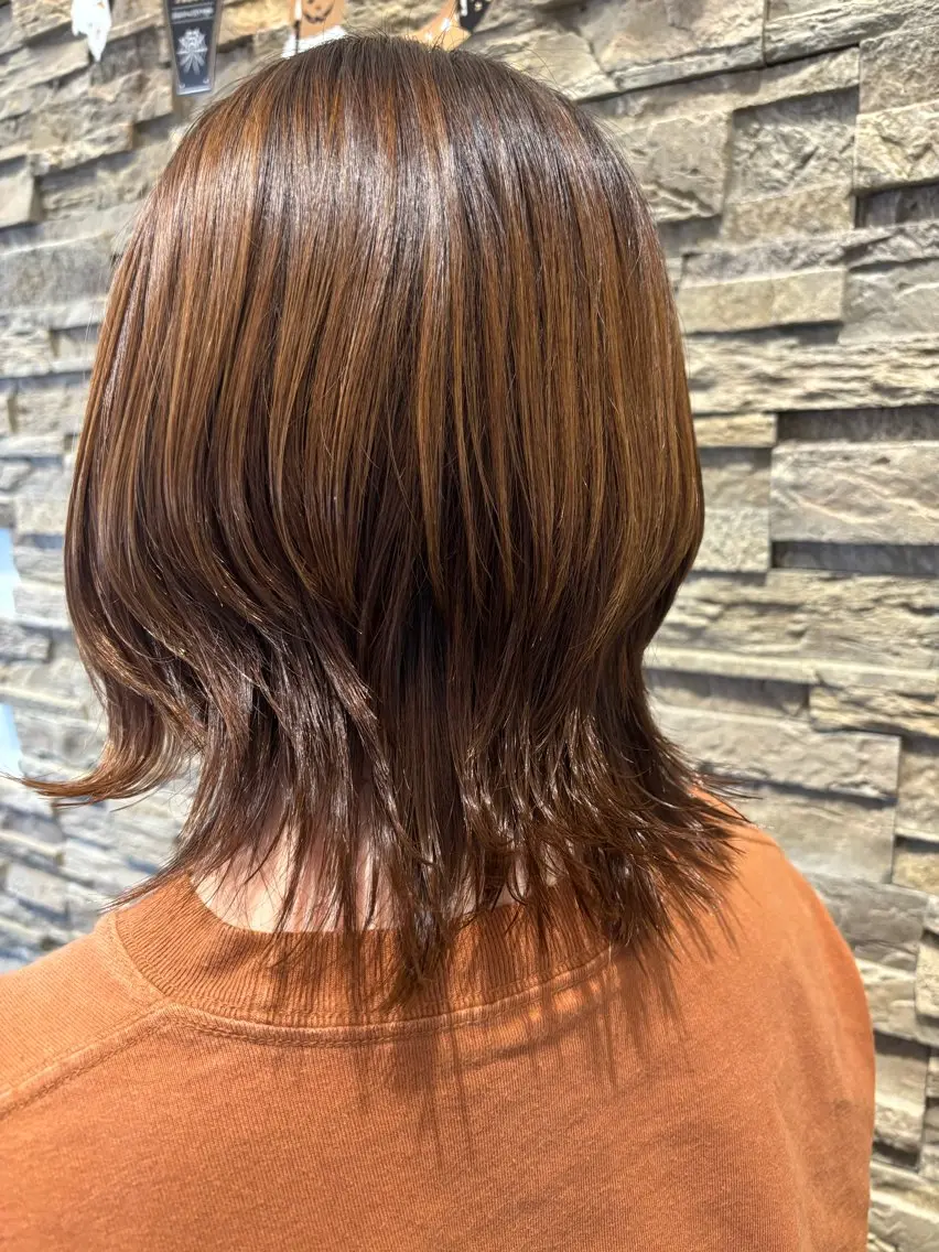 ミディアム 作並 美穂のヘアスタイル