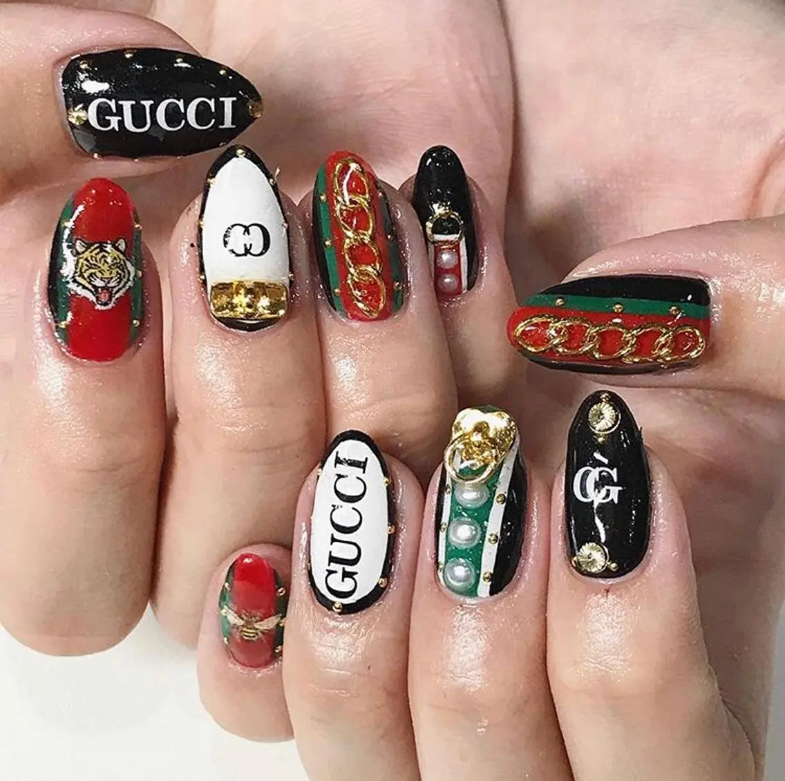 ネイル 渋谷／チップ長さ出し 👑アプレgel-xのネイルデザイン