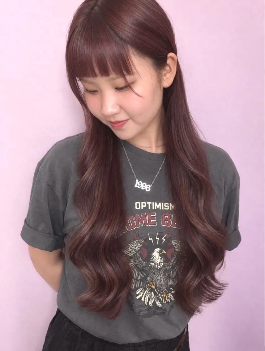 ロング シール＋ちび編み込み エクステ/梅田のヘアスタイル