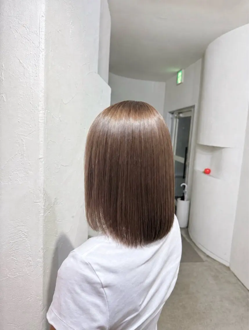 ミディアム カラー Hikari／暖色／ ブラウンカラー🤍のヘアスタイル