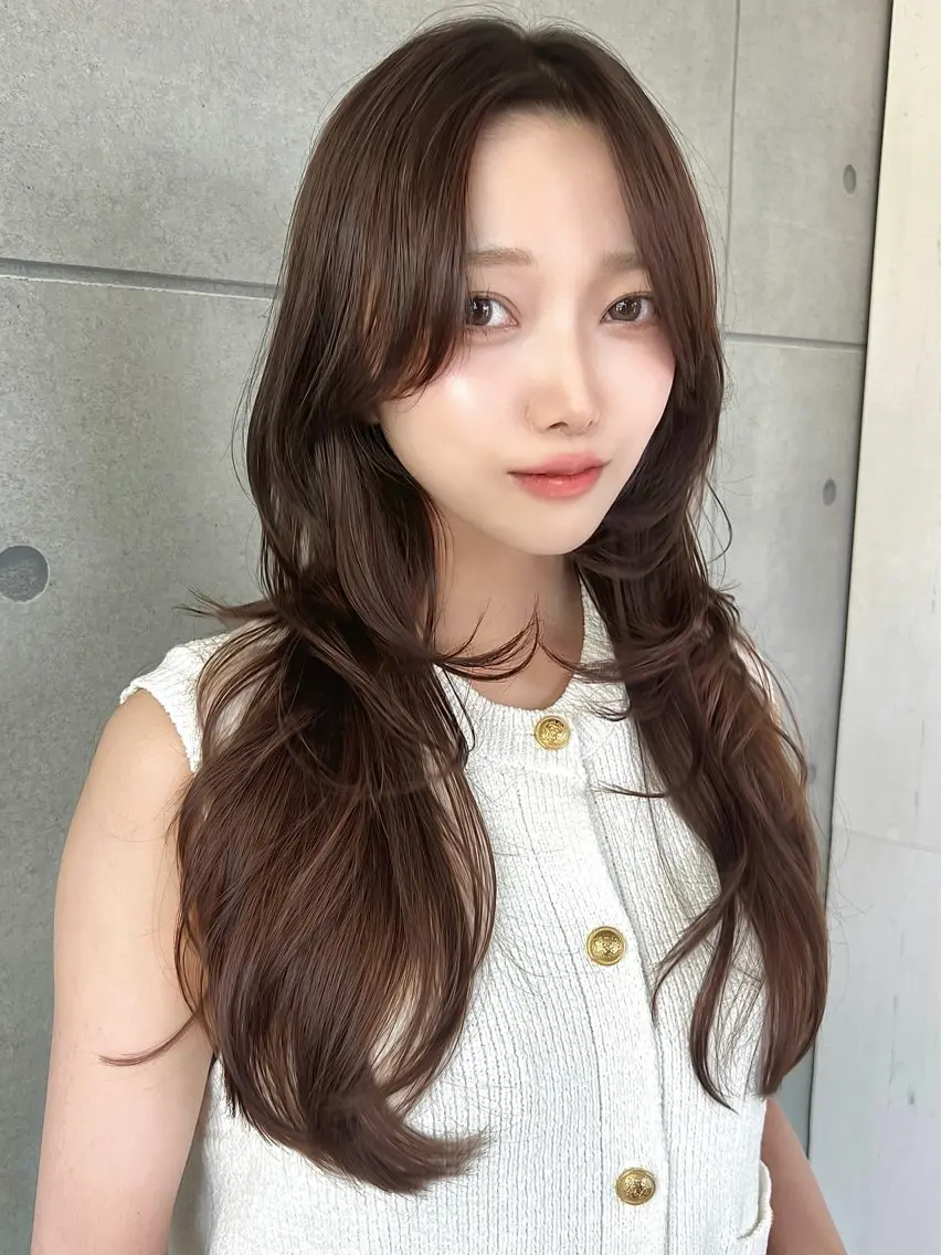 ロング カラー カット ヘアカラー トリートメント misato 🤍のヘアスタイル