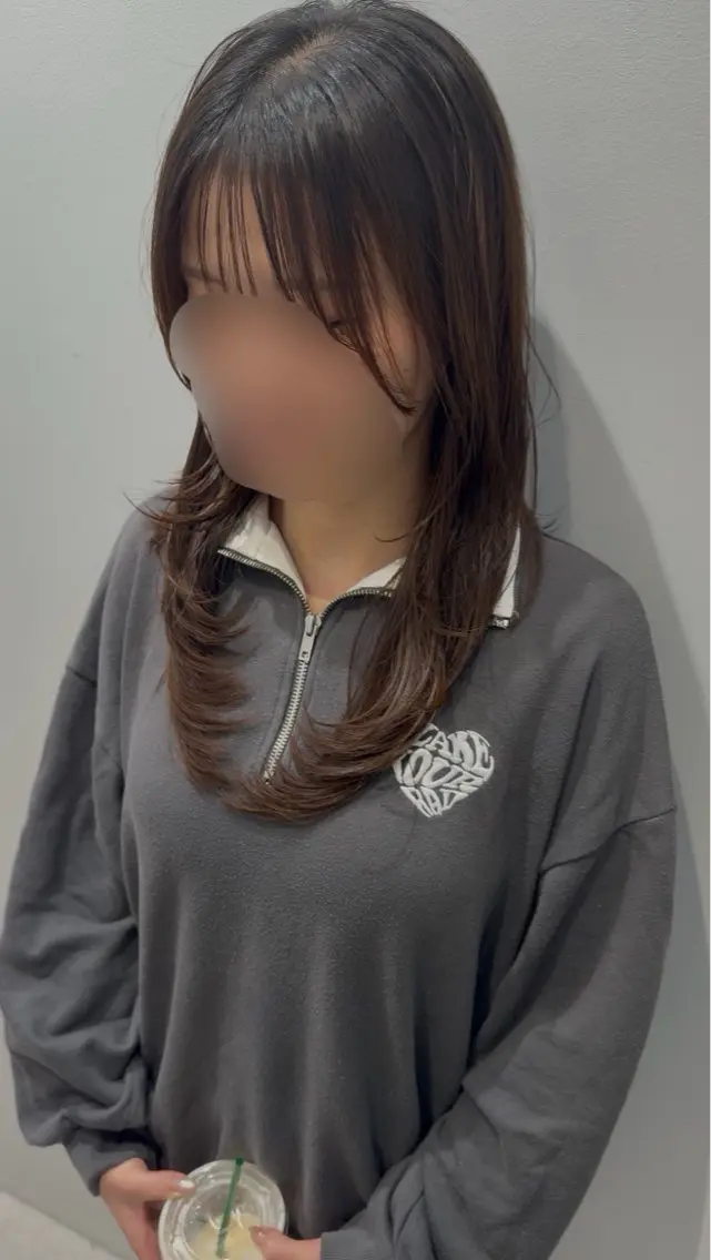 ミディアム ミディアムレイヤー レイヤーカット 小顔カット カット 吉野 悠斗のヘアスタイル