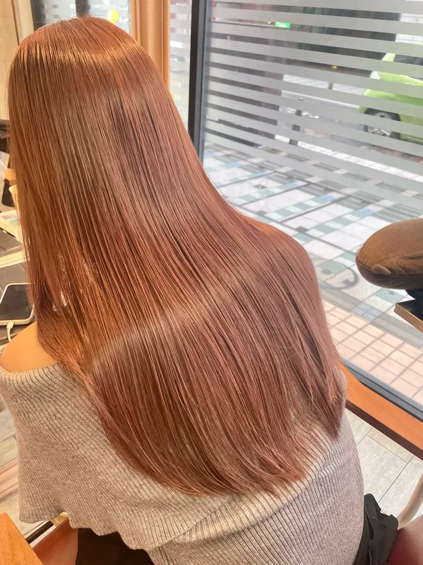 ロング カラー ピンクカラー ✨横須賀髪質改善✨️ 加藤 百音のヘアスタイル