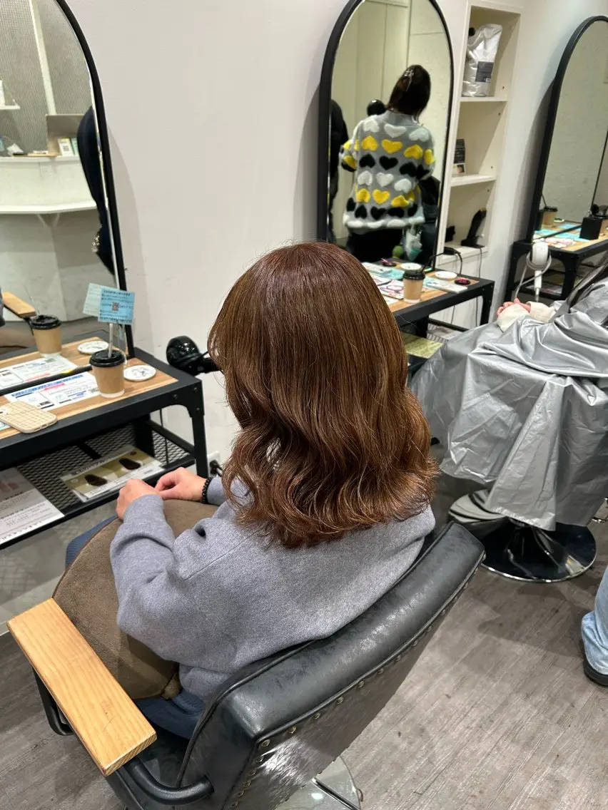 ミディアム カラー ヘアアレンジ ブラウンカラー ナチュラルブラウン ヘアカラー トリートメント cocotte 💟草間紫音💟のヘアスタイル
