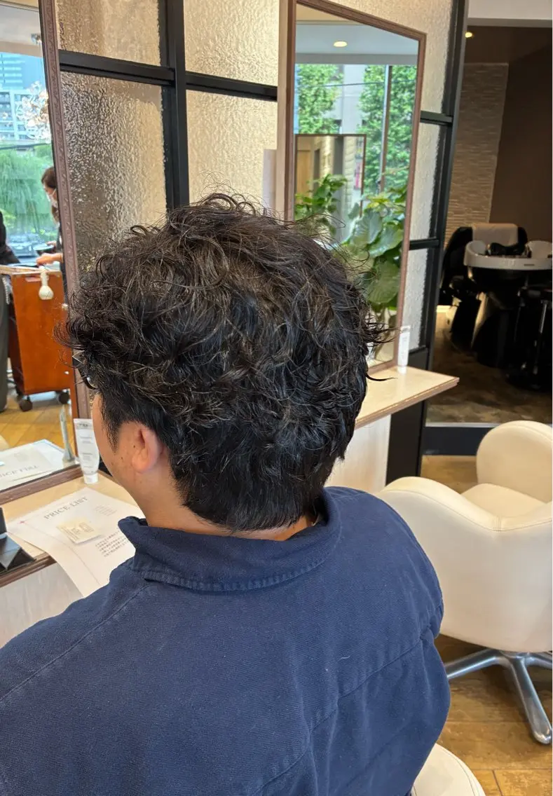 ショート パーマ メンズ メンズパーマ 刈り上げ ホソカワ マイカ ★彡のヘアスタイル