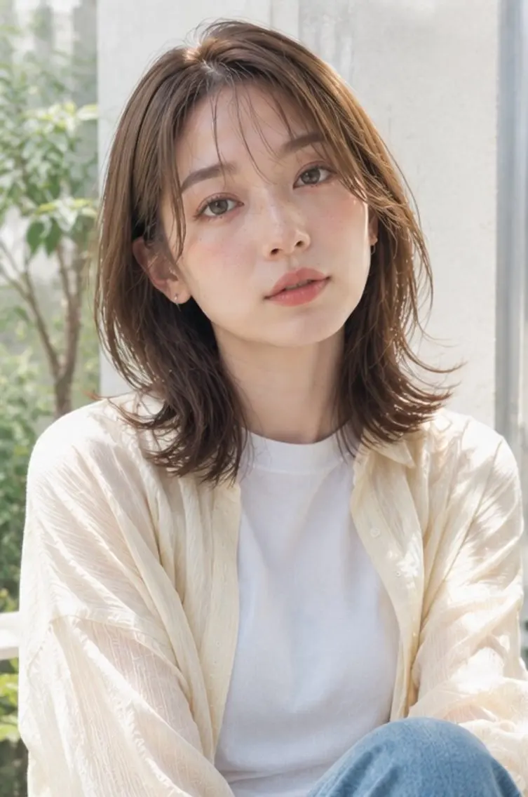ミディアム カラー Garden 浅草蔵前のヘアスタイル