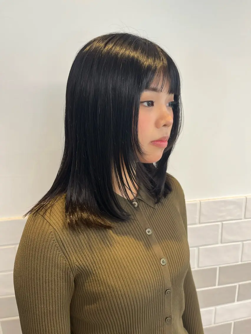【低ダメージ薬剤】縮毛矯正+カット+ケラチン処理&炭酸泉🫧薬剤ランクアップ+1500円〜の写真