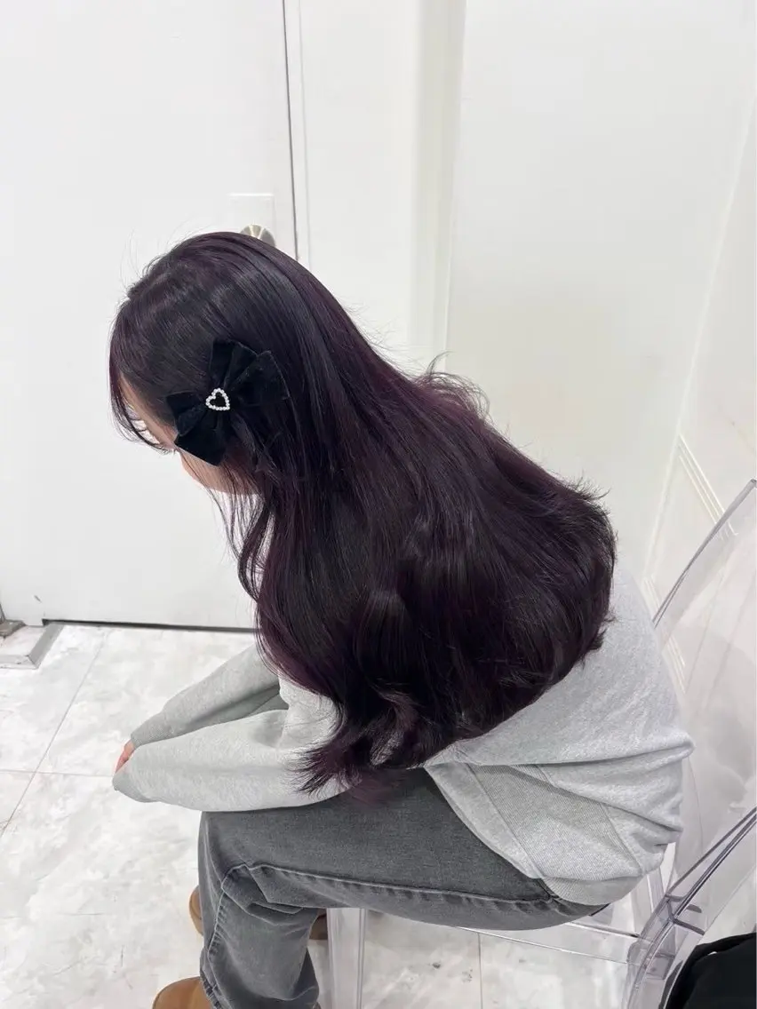 カラー ヘアカラー ヘッドスパ ヘアセット 🍒ブリーチなし🍒 暖色🍒YUUNAのヘアスタイル