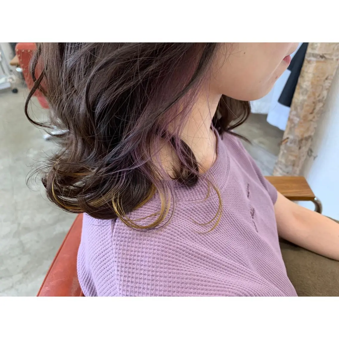 セミロング カラー fio マナミのヘアスタイル