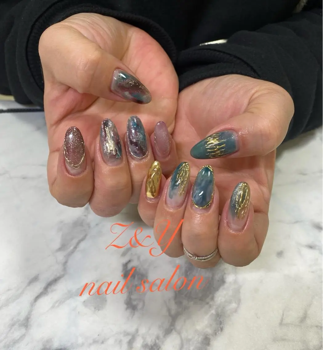 ネイル ジェルネイル ニュアンスネイル ハンドネイル Z&Y nail salonのネイルデザイン