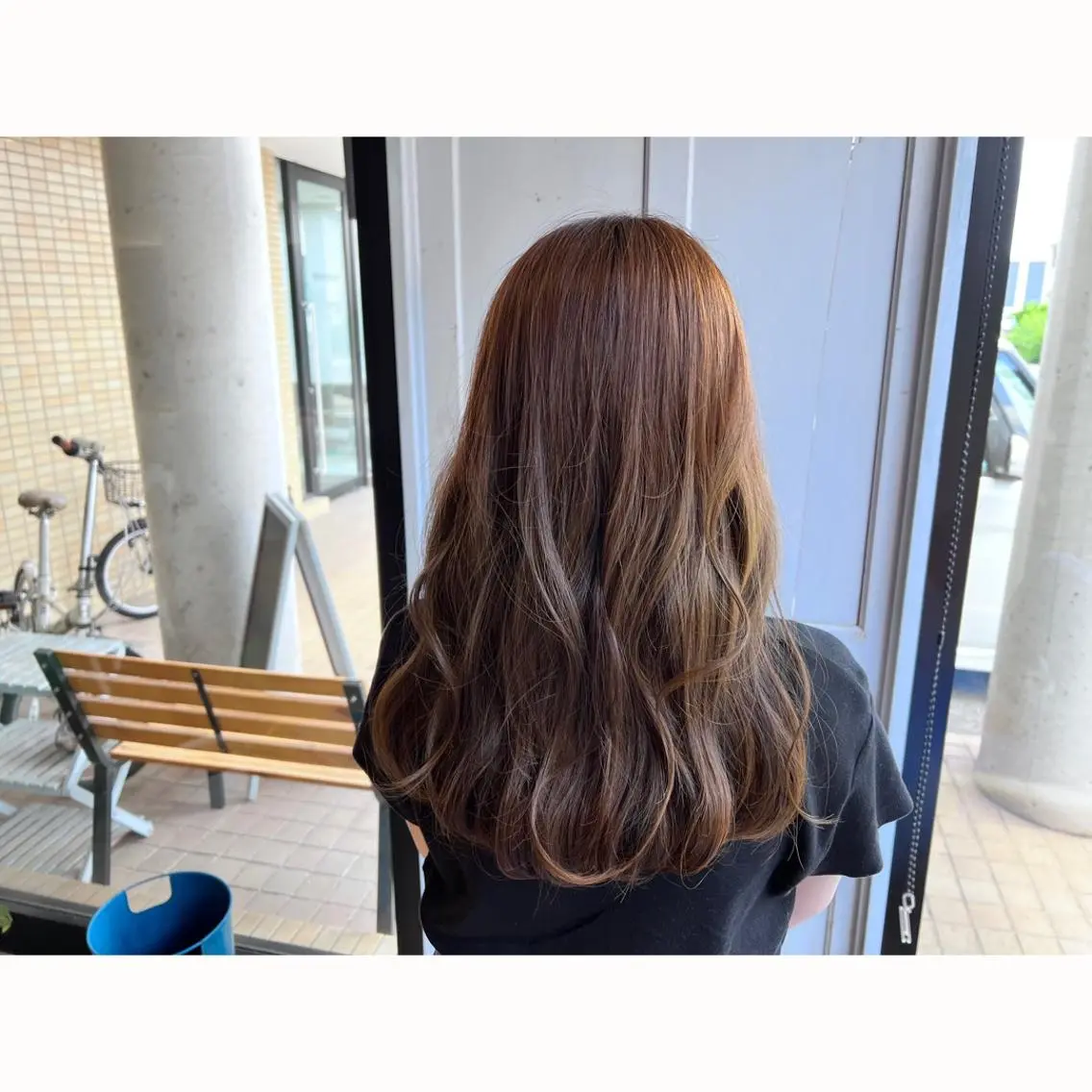 ロング カラー ヘアカラー トリートメント ツキダテ ユイのヘアスタイル