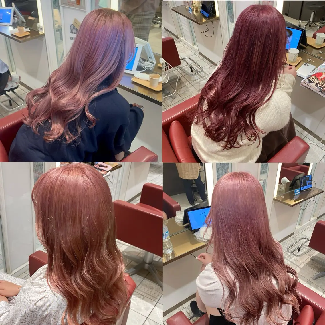 ロング カラー ブリーチ ピンクカラー 谷田部 千鶴のヘアスタイル