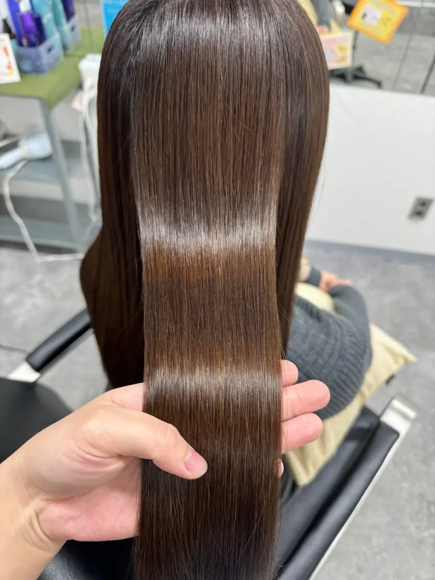 ロング 髪質改善 トリートメント 酸熱トリートメント 髪質改善メニュー 長井 美佐子のヘアスタイル