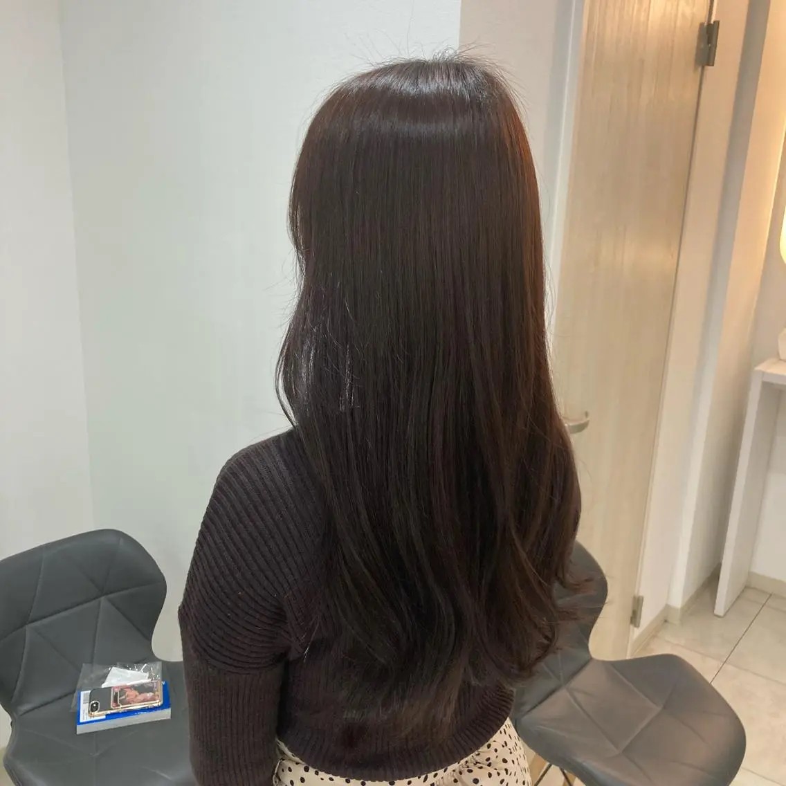 ロング カラー ブラウンカラー ヘアカラー トリートメント ピンクカラー🎀 米津 美佑のヘアスタイル