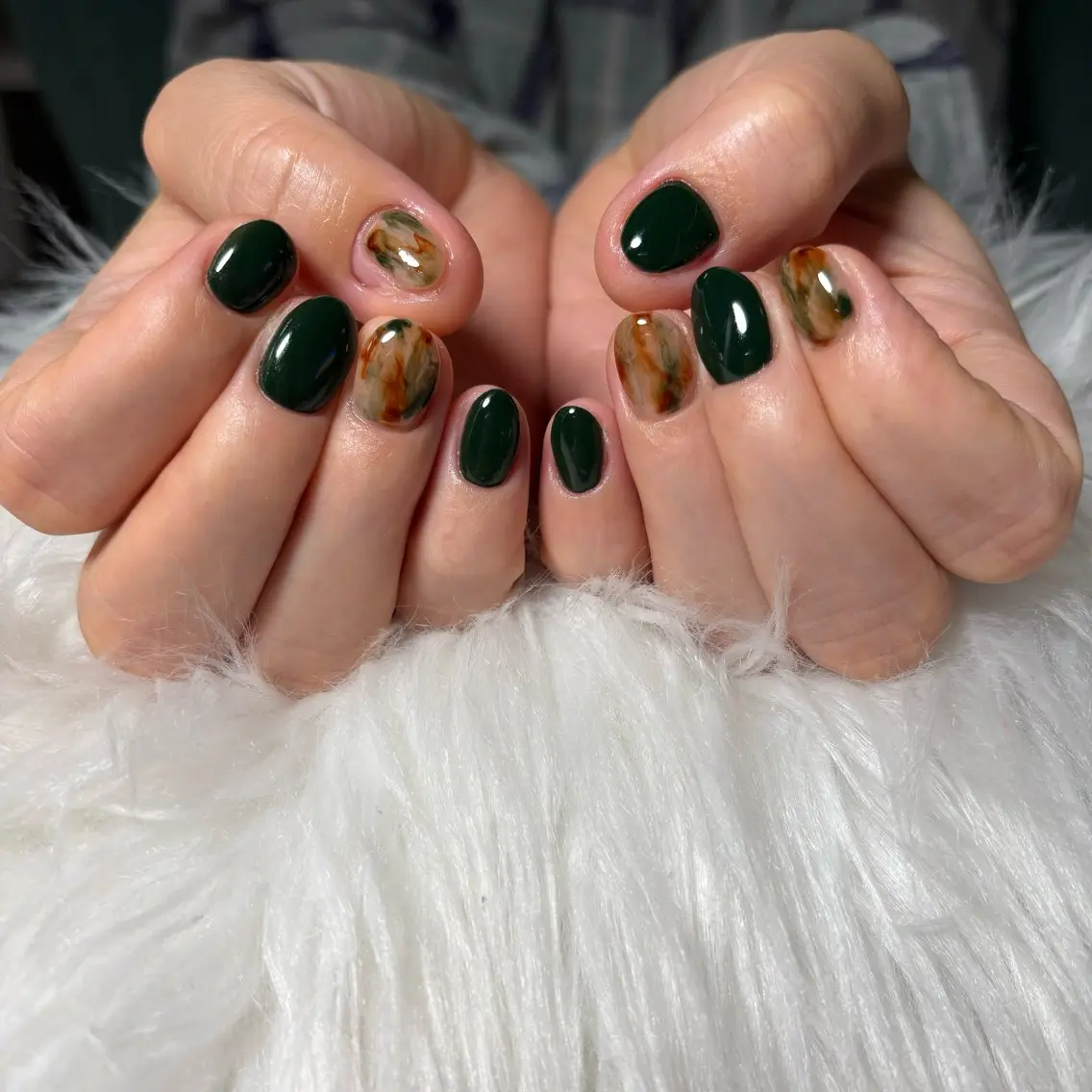 ネイル フラッシュネイル フレンチネイル グリーン マグネットネイル ニュアンスネイル ハンドネイル nail salon Libertyのネイルデザイン