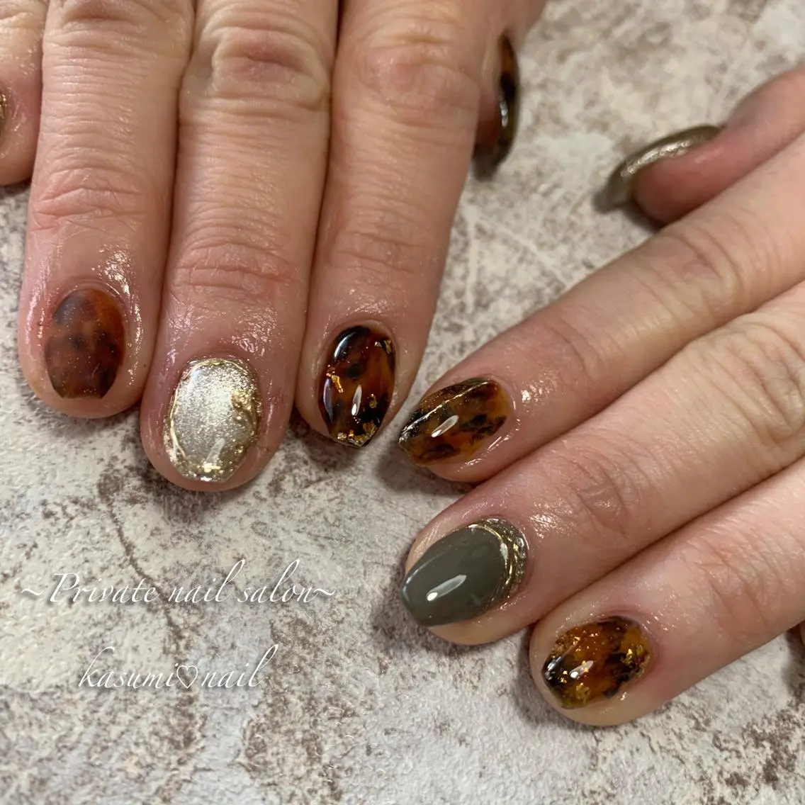 ネイル マグネットネイル ミラーネイル ニュアンスネイル KASUMI♡ Nailのネイルデザイン