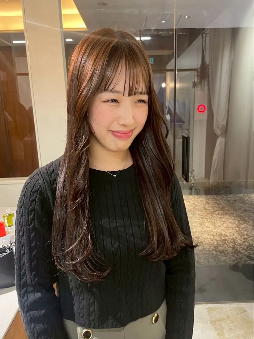 カラー Asumi/透明感 暖色カラーのヘアスタイル