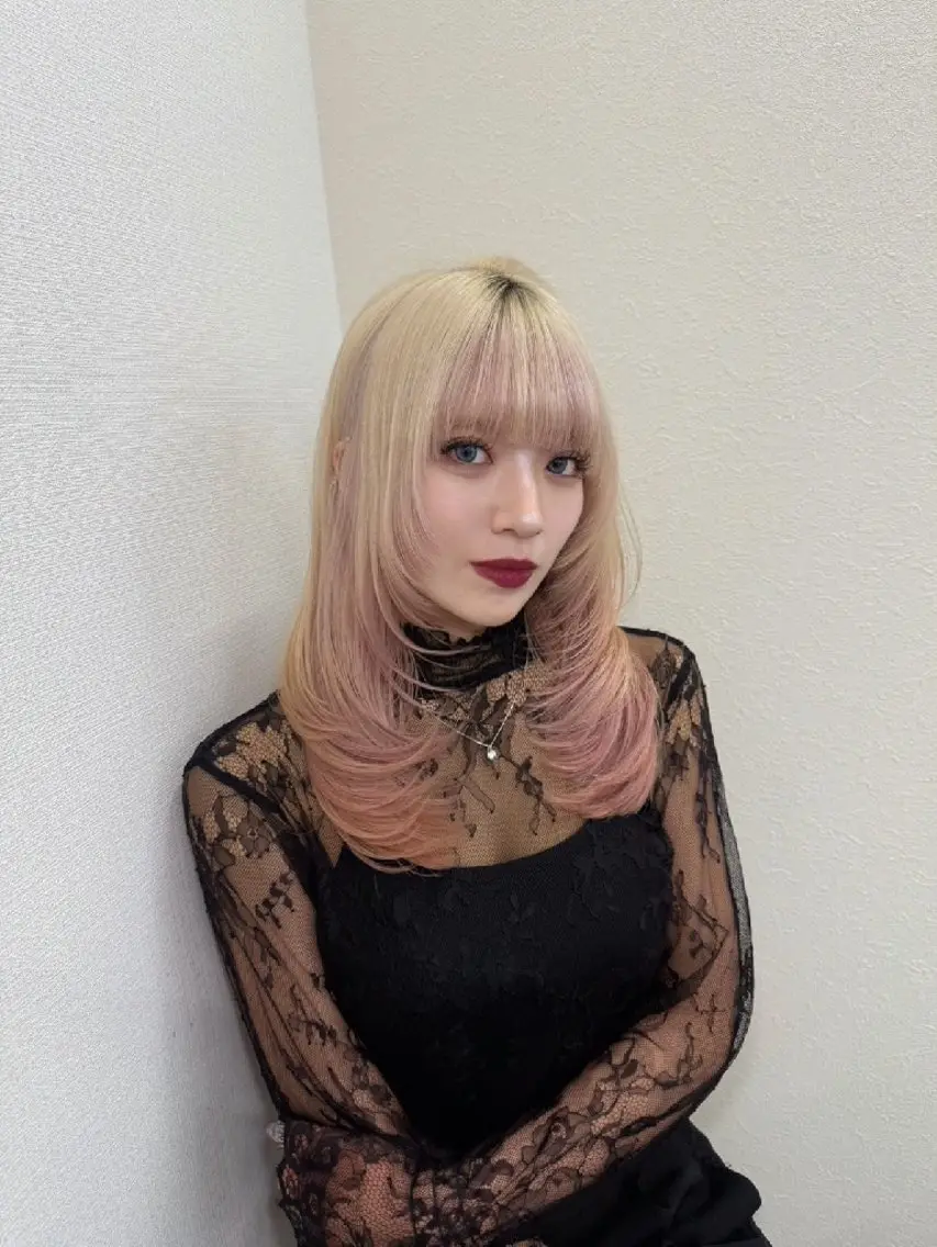 ロング カラー 顔まわりレイヤー 顔周りカット 髪質改善 韓国風ヘア レイヤーカット レイヤー×艶髪特化 代表 西村功平のヘアスタイル