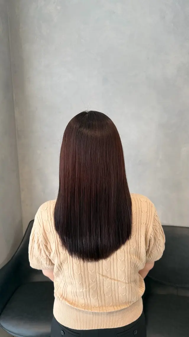 カラー ブラウンカラー レッドカラー ヘアカラー トリートメント 井野 彩加のヘアスタイル